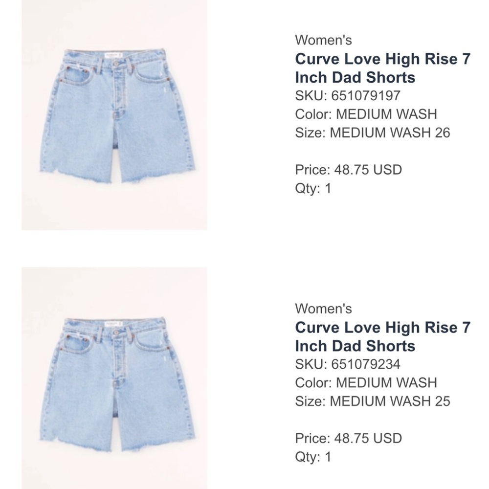 ISO Curve Love High Rise 7 Inch Dad Shorts 25